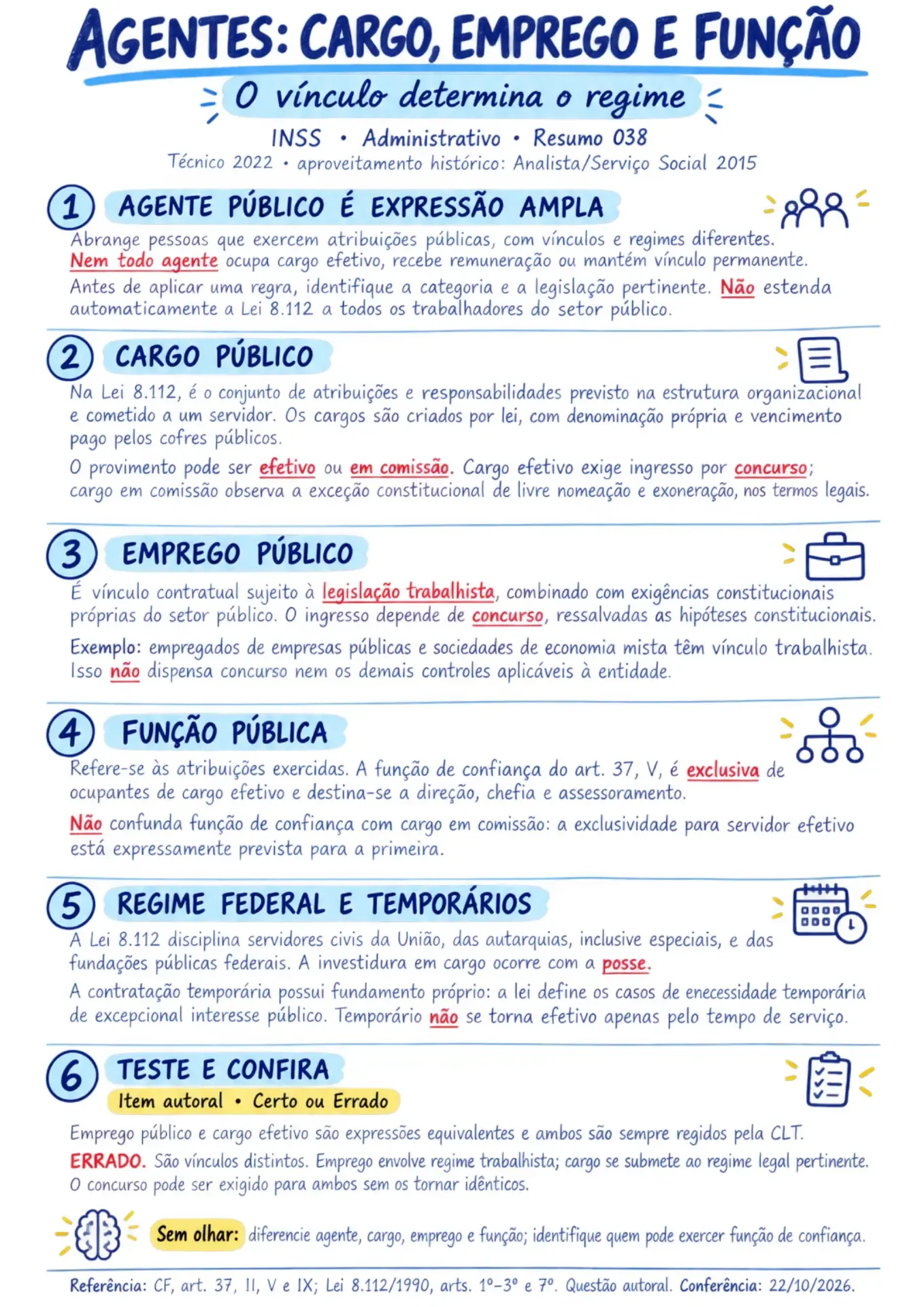 Página ilustrada INSS — Resumo 038